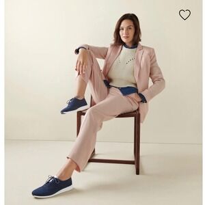 Cole Haan ZeroGrand Sneaker Women's Size 8 Navy Knit Casual Lace Up Oxford Shoe